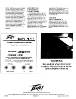 Preview for 4 page of Peavey SP 4XT Specifications