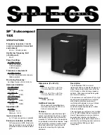 Peavey SP Subcompact 18X Specifications preview