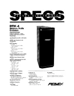 Peavey SPECS DTH-4 Specifications preview