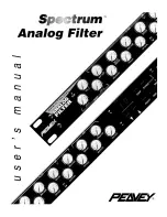 Peavey Spectrum Analog Filter User Manual preview