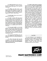 Preview for 4 page of Peavey Standard PA Owner'S Manual