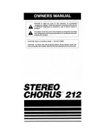 Предварительный просмотр 1 страницы Peavey Stereo Chorus 212 Owner'S Manual