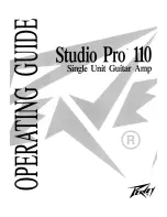 Peavey Studio Pro 110 Operating Manual preview