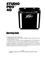 Peavey StudioPro 40 Operating Manual предпросмотр