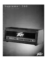 Peavey Supreme 160 User Manual предпросмотр