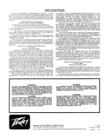 Preview for 4 page of Peavey T-26 Operating Manual