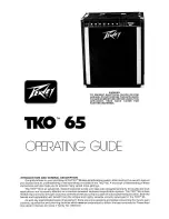 Preview for 1 page of Peavey TKO 65 Operating Manual