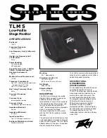 Предварительный просмотр 1 страницы Peavey TLM 5 Specification Sheet