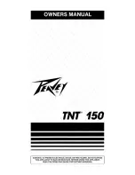 Предварительный просмотр 1 страницы Peavey TNT 150 User Manual