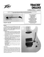 Preview for 1 page of Peavey Tracer Deluxe Operating Manual