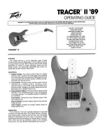 Предварительный просмотр 1 страницы Peavey Tracer II '89 Operating Manual