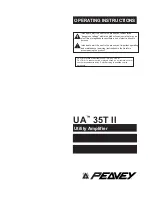 Предварительный просмотр 1 страницы Peavey UA 35T II Operating Instructions Manual