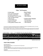 Preview for 3 page of Peavey ULTRA 112 Operating Manual