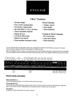 Предварительный просмотр 3 страницы Peavey Ultra User Manual