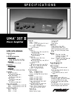 Peavey UMA 35 T ll Specifications предпросмотр