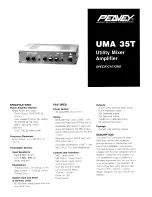 Предварительный просмотр 1 страницы Peavey UMA 35 T Specifications