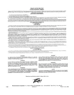 Предварительный просмотр 4 страницы Peavey Unity Passive Operating Manual