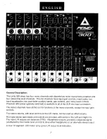 Preview for 1 page of Peavey Unity Series 300 Operating Manual