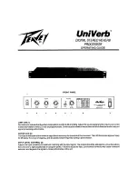 Предварительный просмотр 1 страницы Peavey Univerb Operating Manual