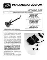 Peavey Vandenberg Custom Operating Manual preview