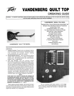 Peavey Vandenberg Quilt Top Operating Manual preview