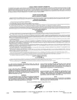 Preview for 4 page of Peavey Vandenberg Quilt Top Operating Manual