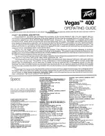 Предварительный просмотр 1 страницы Peavey Vegas 400 User Manual