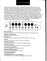 Предварительный просмотр 3 страницы Peavey VMP 2 Operating Manual