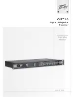 Предварительный просмотр 1 страницы Peavey VSX 26 Operating Manual