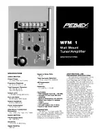 Peavey WFM 1 Specifications предпросмотр