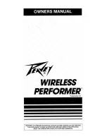 Предварительный просмотр 1 страницы Peavey Wireless Performer Owner'S Manual