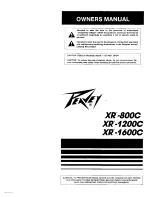 Предварительный просмотр 1 страницы Peavey XR-1200C Owner'S Manual