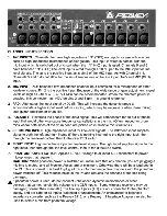 Preview for 5 page of Peavey XR 2012 Owner'S Manual