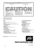 Предварительный просмотр 6 страницы Peavey XR-500 Operating Manual