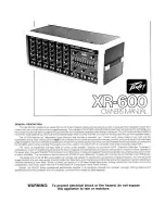 Peavey XR 600 Owner'S Manual предпросмотр