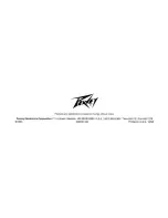 Preview for 22 page of Peavey XR 680C Operating Manual