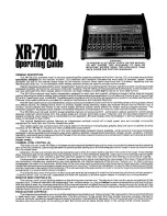 Предварительный просмотр 1 страницы Peavey XR-700 Operating Manual