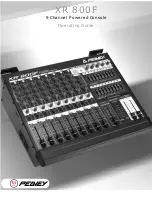 Preview for 1 page of Peavey XR 800F Operating Manual