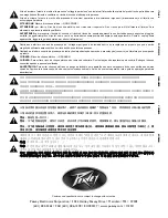 Preview for 3 page of Peavey XR 8300 Operating Manual