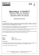 Preview for 1 page of Peco Services MediHeat V1200DT Operating Instructions