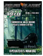 Peco BRUSH BLAZER TBB-3002 Operator'S Manual preview