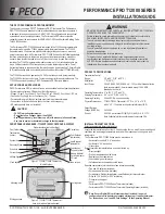 Peco Performance Pro T12000 Series Installation Manual preview