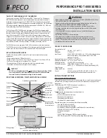 Предварительный просмотр 1 страницы Peco Performance pro T4000 series Installation Manual