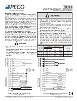 Peco TB158 Installation Instructions предпросмотр