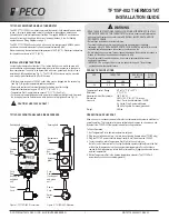 Peco TF115P-002 Installation Manual предпросмотр