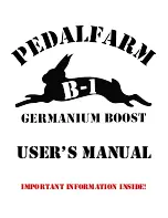 PEDALFARM B1 Germanium Boost User Manual preview