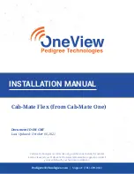 Pedigree Technologies OneView Cab-Mate Flex Installation Manual предпросмотр