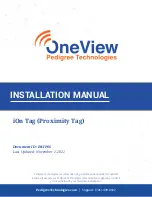 Предварительный просмотр 1 страницы Pedigree Technologies OneView iOn Tag Installation Manual