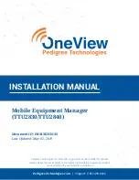 Pedigree Technologies OneView TTU2830 Installation Manual предпросмотр