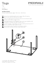 Preview for 1 page of Pedrali Togo TG Instructions